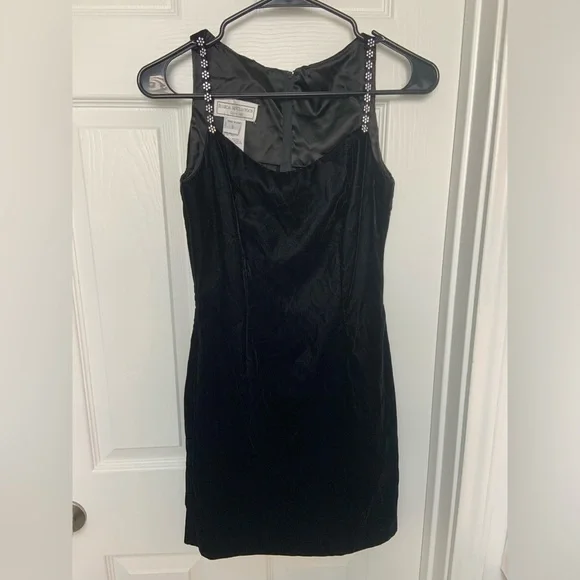 Vintage Gunne Sax Jessica McClintock Black Velvet Dress